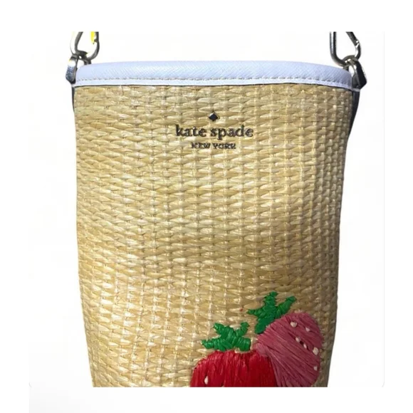 Kate Spade Strawberry Picnic Cylinder Crossbody Bucket Bag - Picture 6 of 6